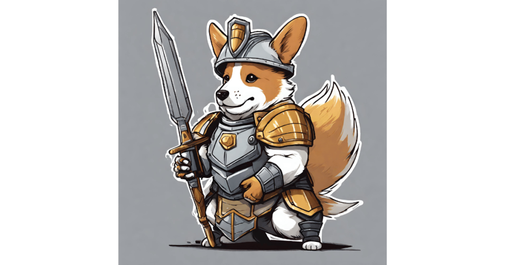 剣士のコーギー